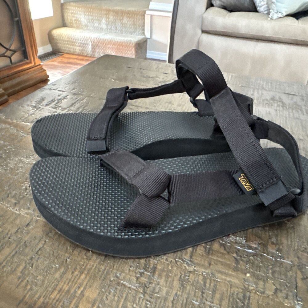 TEVA WOMEN'S MIDFORM UNIVERSAL BLACK SANDAL - SIZE 10 Hiking Trail Water